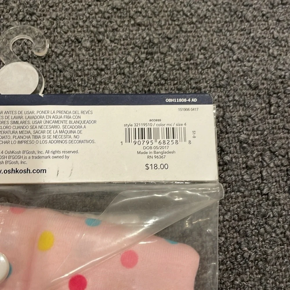 OSHKOSH B'GOSH 2-Pack Girls Tank Top 100% Cotton Camisole Undershirt Sz 4